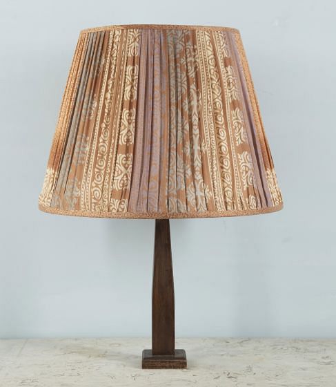 50cm Pale Pink and Cream With Pallu Silk Lampshade DA6614198