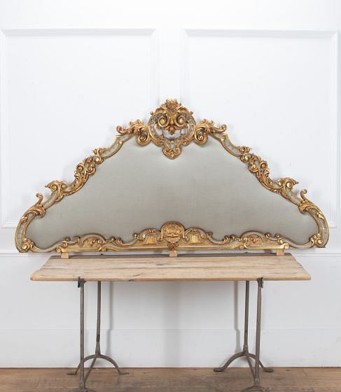 Large 20th Century Italian Carved Giltwood Venetian Headboard BD3439216