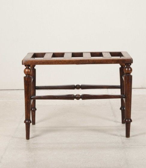 Early 20th Century English Oak Luggage Stand BD3544152