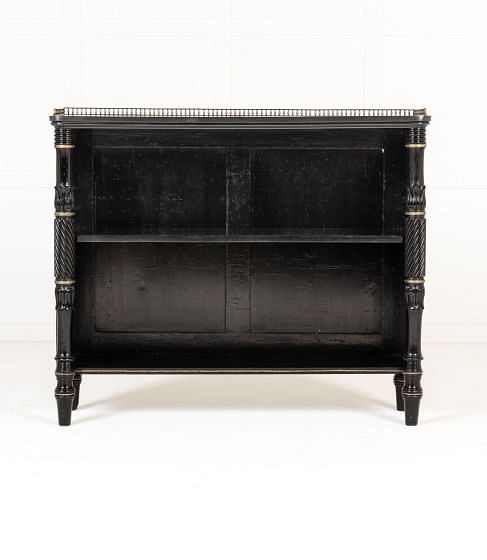 19th Century English Regency Ebonised Open Bookcase BK0638146