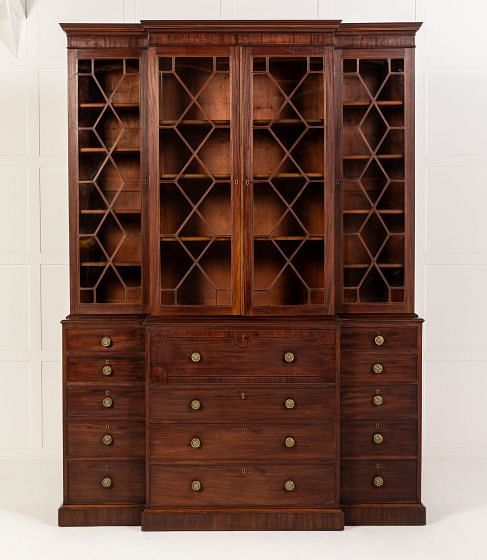 18th Century English Mahogany Secretaire Bookcase BK0638151