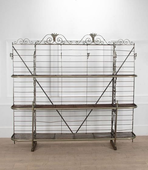 19th Century French Steel and Brass Bakers Shelves BK3239519