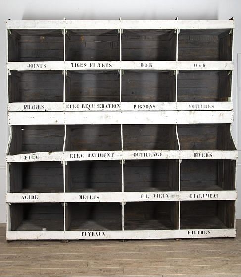 19th Century French Industrial Hardware Store Shelves BK4418187