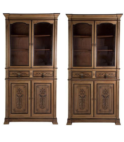 SALE: Pair of 19th Century Walnut Bookcases BK4858604