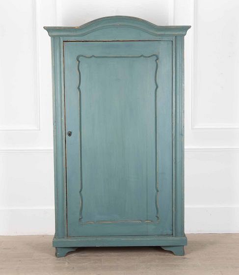 19th Century Northern European Later Painted Teal Cupboard CA2041031