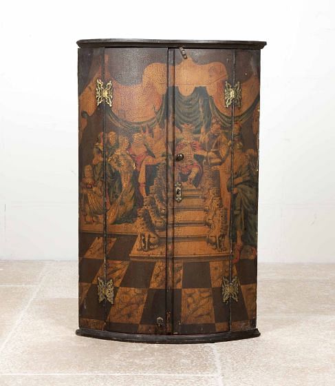 Late 18th Century English Painted Corner Cupboard CA2042107