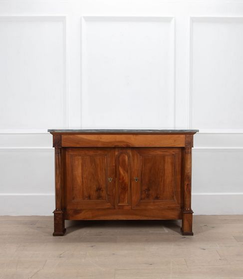 French Walnut Buffet with Marble Top CA5236065