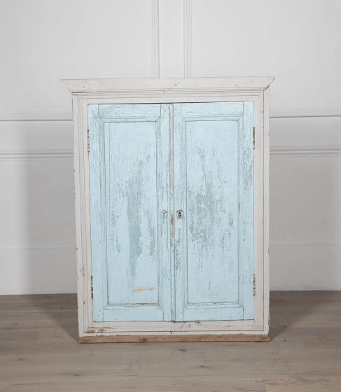 19th Century French Pale Blue Corner Cupboard CA7231210