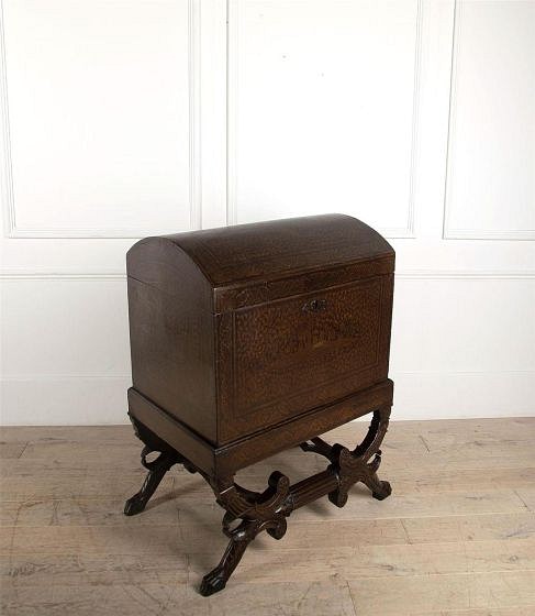 SALE: 19th Century Indian Chinoiserie Decorated Trunk CB0362166