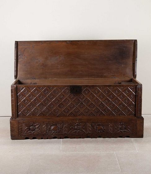 18th Century French Fruitwood Marriage Chest CB6243881