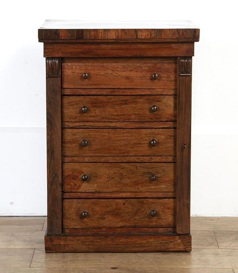 19th Century Rosewood Miniature Wellington Chest CB8017234