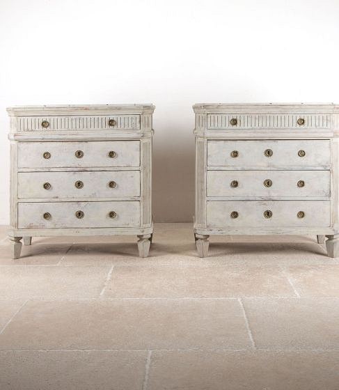 Pair of 20th Century Swedish Gustavian Style Chests of Drawers CC1342379