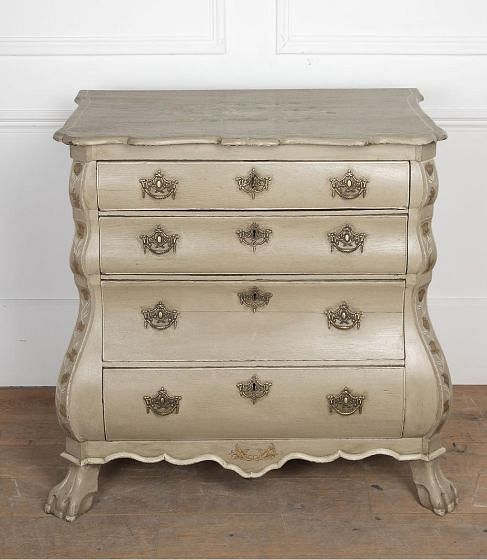 19th Century Dutch Hand Painted Bombe Commode CC3427188