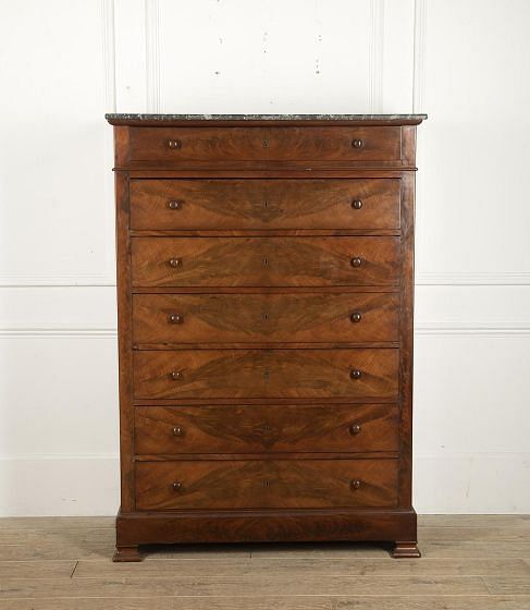 French Mahogany Semainier Chest of Drawers CC4815653