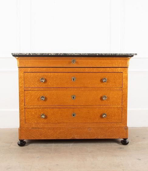SALE: 19th Century French Charles X Birds Eye Maple Commode CC5240414