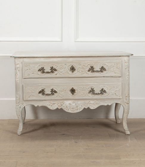 18th Century Two Drawer French Painted Commode CC5241084