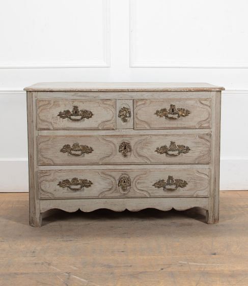 Early 18th Century French Louis XIV Painted Oak Commode CC7540946