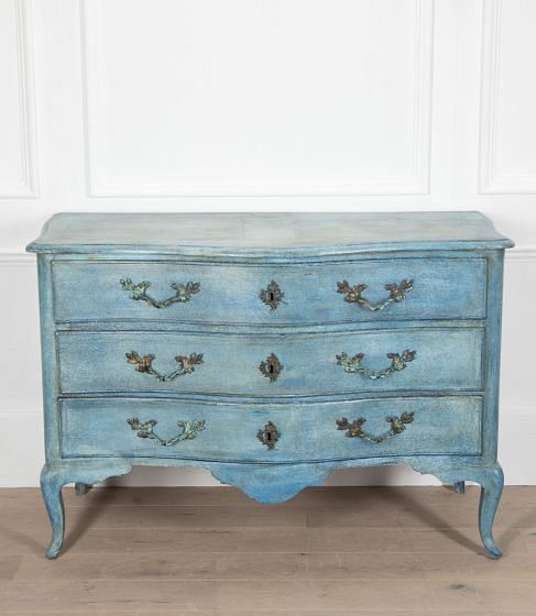 19th Century Italian Painted Serpentine Commode Chest Of Drawers CC8435056