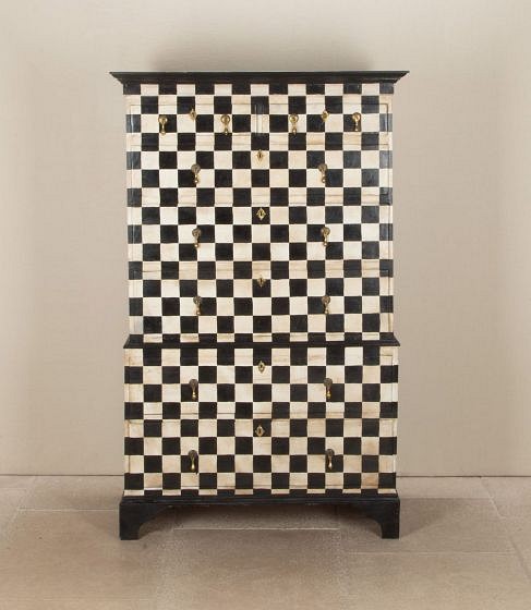 19th Century English Chequer Painted Chest on Chest CC8444044