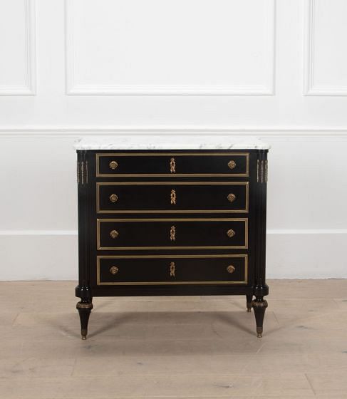Small Early 20th Century Ebonised Commode CC8538011