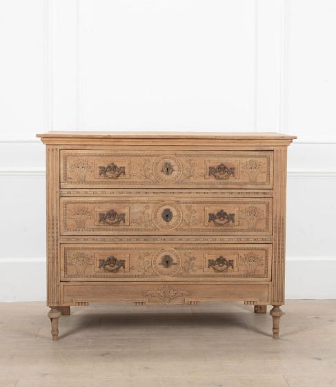 Early 19th Century Scrubbed Oak Commode CC8538943