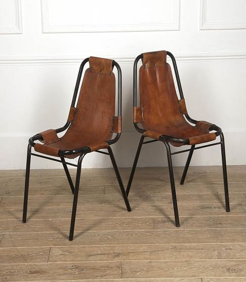 Mid-Century French Leather Chairs CH0116960