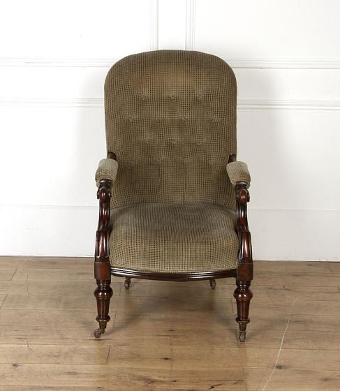19th Century Mahogany Library Chair CH0317777