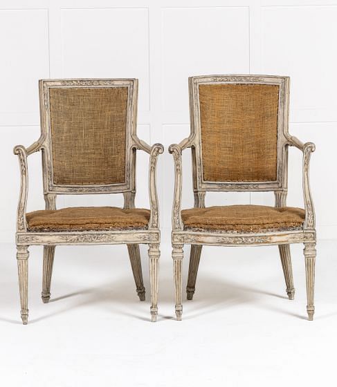 Pair of 19th Century Italian Painted Armchairs CH0634264