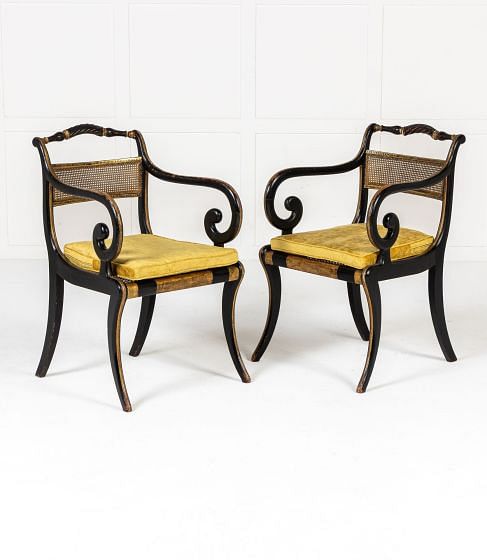 Pair of 19th Century English Regency Armchairs by John Gee CH0640886