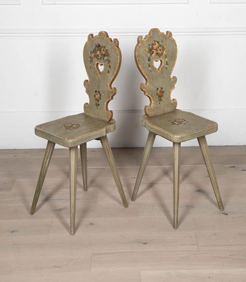 Pair of Charming Folk Art Side Chairs CH1532409