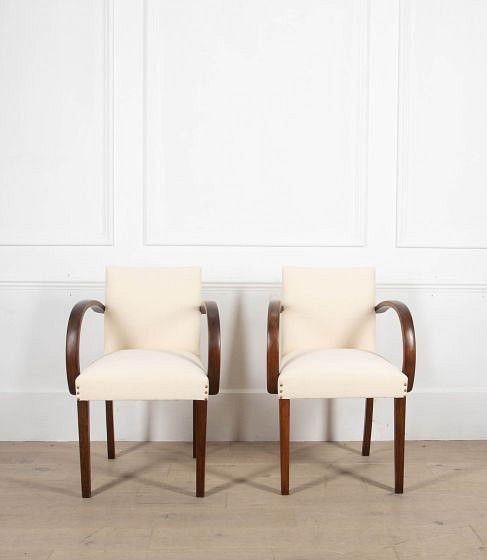 Pair of 20th Century French Art Deco Bridge Chairs CH1536620