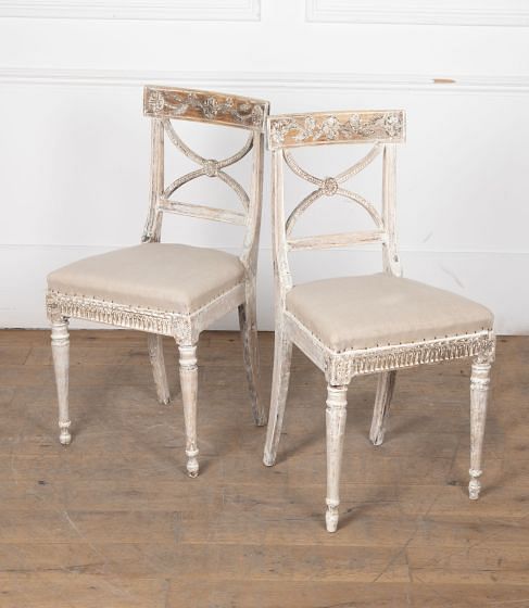 Pair of Late 18th Century Swedish Side Chairs CH2030887