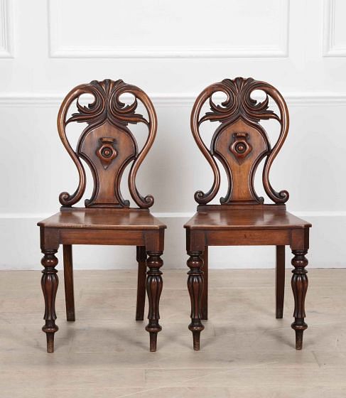 Pair of William IV Hall Chairs CH2039851