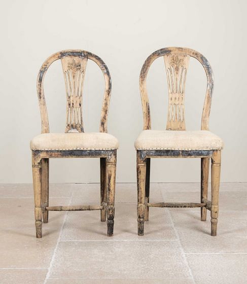 Pair of 19th Century Swedish Side Chairs CH2642294