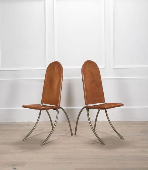 Pair of Mid-Century Italian 'Sedia Jacaré' Folding Chairs by Gabriella Crespi CH2933561