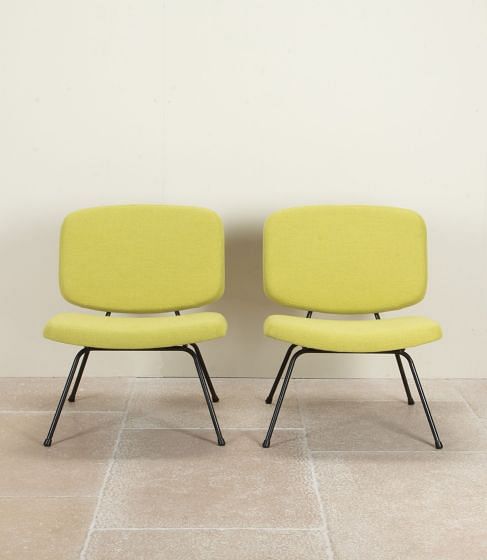 Pair of 1950s French Low Chairs by Pierre Paulin for Thonet CH2942477