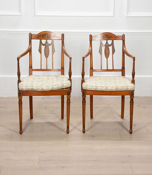 Pair of Louis Philippe Mahogany Armchairs CH3833721