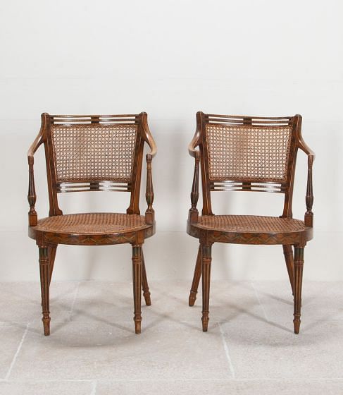Pair of 18th Century English Painted Armchairs CH3841648