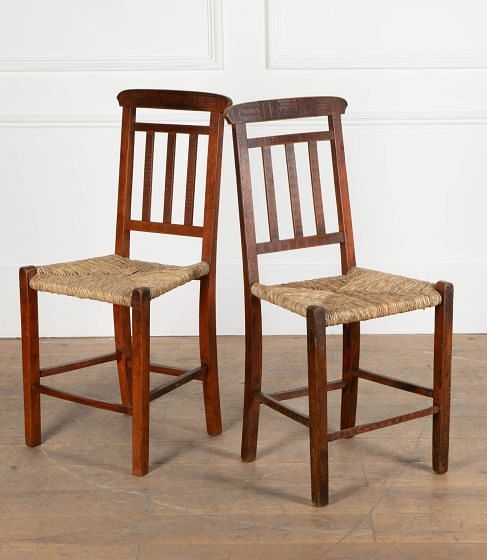 Early 20th Century Pair of Rowley Gallery Side Chairs CH5535630
