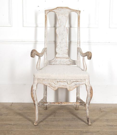 Large Swedish Baroque Armchair CH6015034