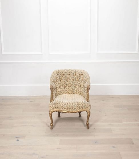 Early 20th Century Gilded Rope Twist Armchair CH6233193