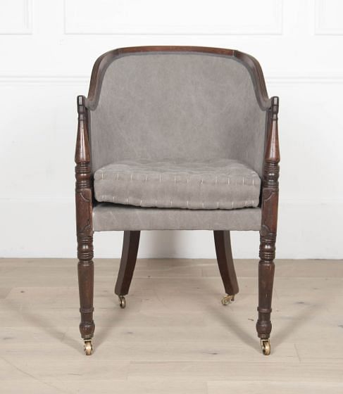 18th Century Large Scale George III Library Tub Chair or Desk Chair CH6532576