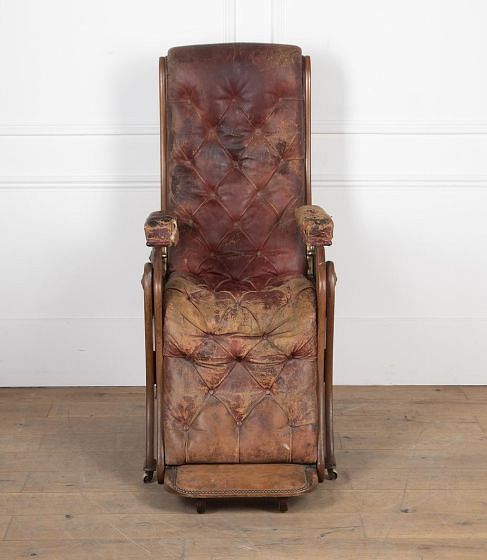 19th Century English Reclining Library Chair CH6927853