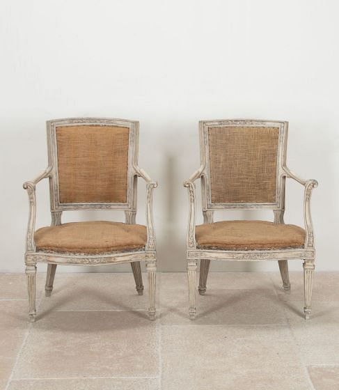 Pair of 19th Century Italian Painted Armchairs CH9242180