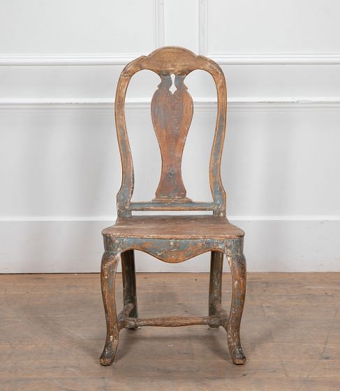 Single 18th Century Swedish Painted Chair CH9338868