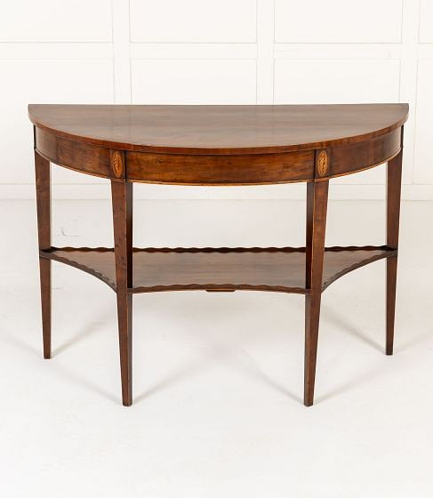 18th Century English Yew Demi Lune Side Table CO0643909