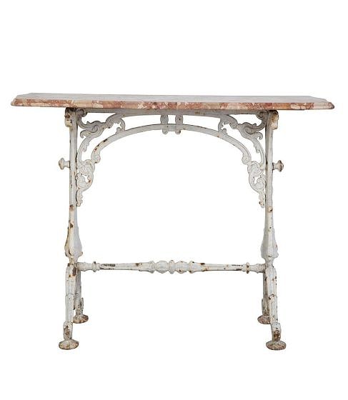 19th Century French Garden Table with Marble Top CO1554127