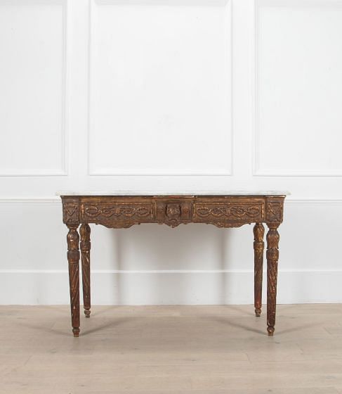 Late 18th Century Italian Gilt Wood Console Table CO2838361