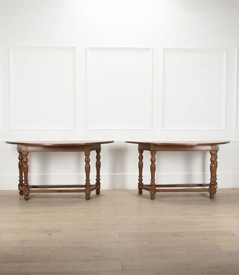 Pair of 18th Century Italian Demi Lune Console Tables CO2841143