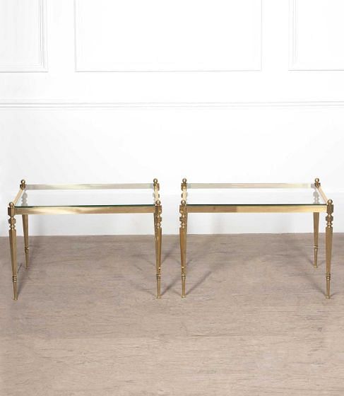 Pair of 20th Century French Brass Side Tables CO3028974